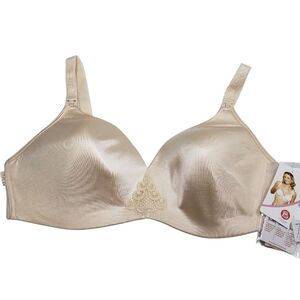 Bravado NURSING Bra Women's 36D/E With Extenders Conversion Kit Cream Nude